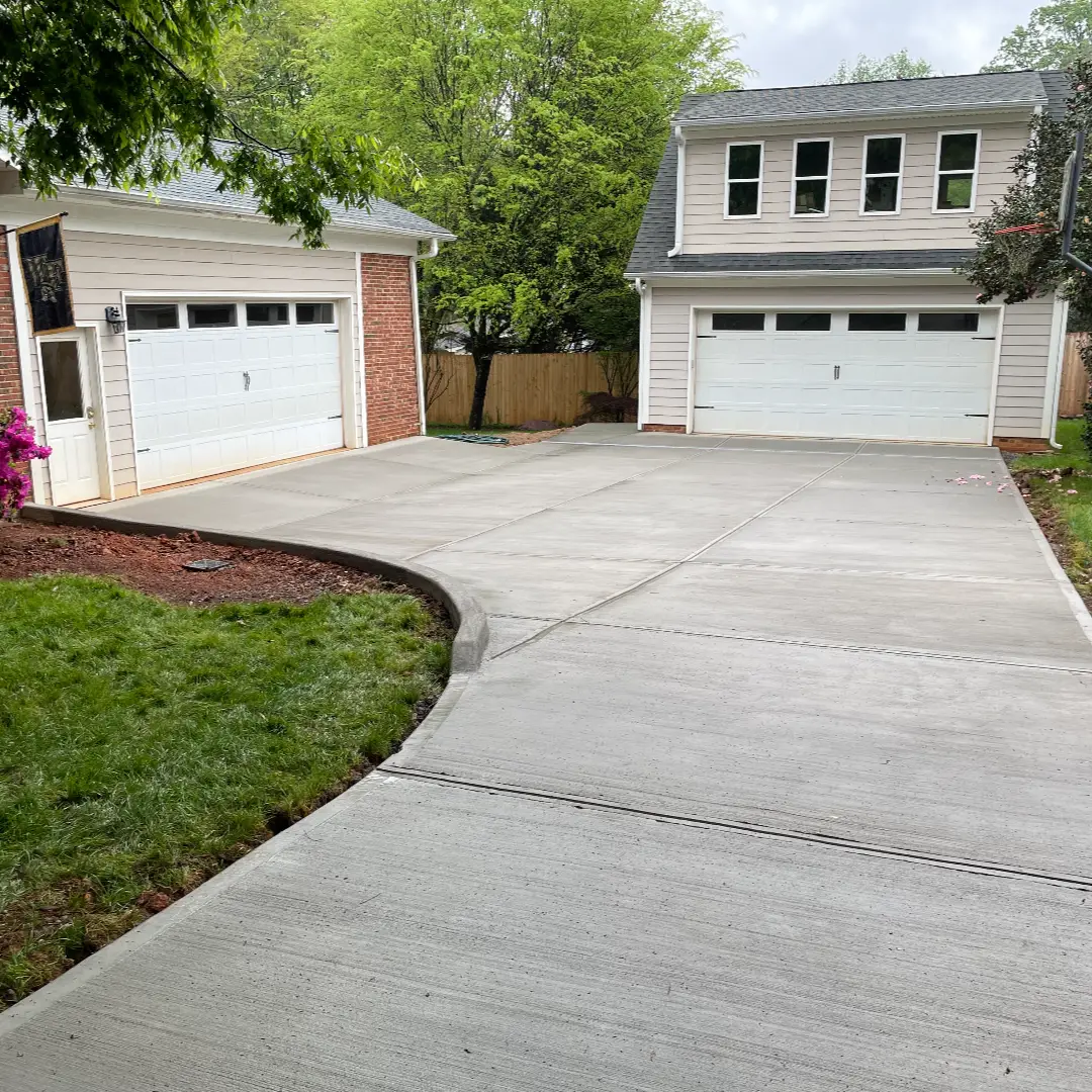 Custom concrete driveway project Portland OR - Example 1