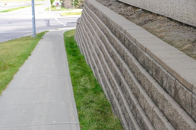 Retaining wall installation for a sloped Portland property